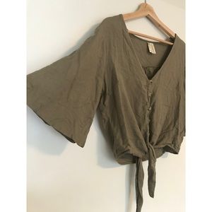 Boho Button-up Cropped Top